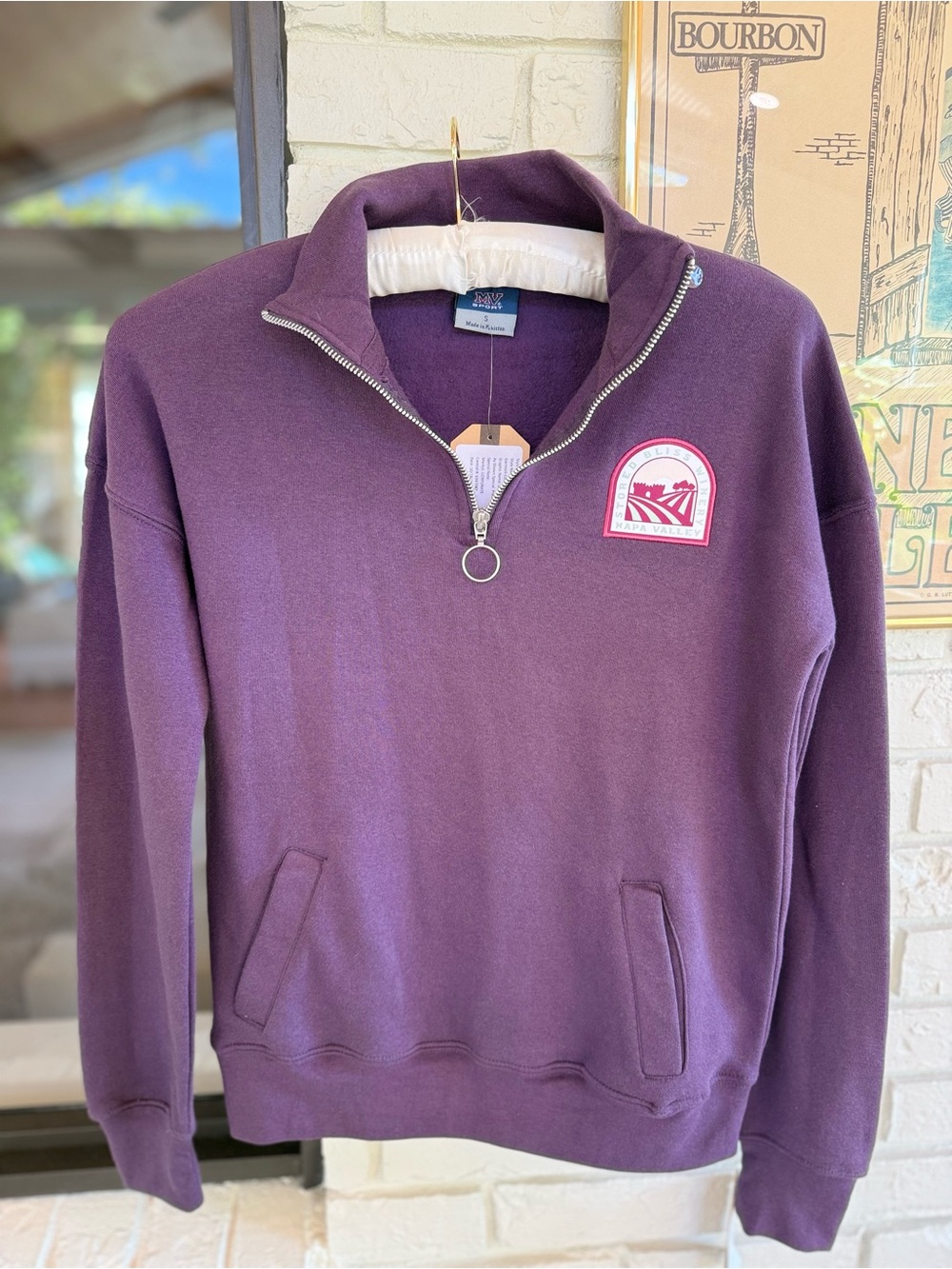 MV Sport Stored Bliss Winery Napa Valley Quarter-Zip Pullover Sweatshirt